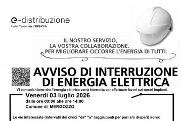 Interruzione erogazione energia elettrica 03/07/2026